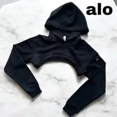 alo ブラック クロップドパーカー ALO Yoga(アロー) パーカー・フーディ(レディース) - 海外通販の