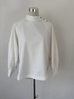 HELIOPOLE ホワイト 長袖 トップス ラグランスリーブ