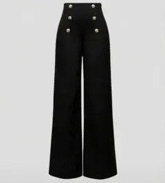 SHEIN ブラック ワイドパンツ XXSサイズ ボタン付き