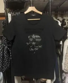 スカルデザイン 半袖Tシャツ 黒
