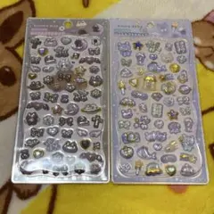 ストーンつき　ジュエルプチドロップ　あおいろドロップ　くろいろドロップ