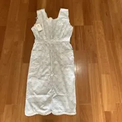 ジュン　アシダ　jun ashida リボン模様エプロン　タグ付き　日本製