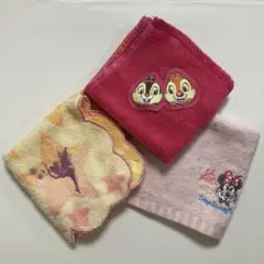 TDR中古品ハンドタオル　ディズニーハンカチ
