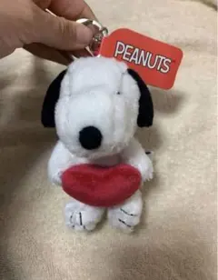 スヌーピー プチふわマスコットキーホルダー　ハート