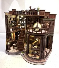 2026年最新】ミニチュアドールハウス 永遠の書店 木製手作りキットの
