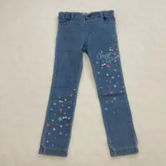 mezzo piano 星柄リボン デニムパンツ