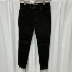 ZARA スキニーデニム 黒 ダメージギミック グランジ y2k swag - メルカリ