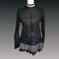 ライダースジャケット ダークコア NANA ギャル 黒 ギミック y2k