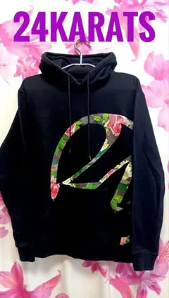 未使用24karats 黒ピンクベロアジャージ/バッグ・タグ付き　Lサイズ 24karats 黒×ピンク ベロアジャージ - メルカリ