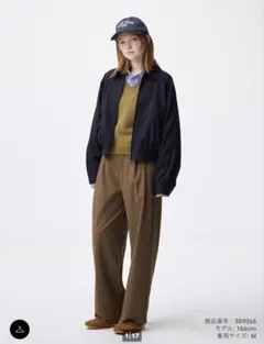 GU タックワイドパンツ S ブラウン 新品未使用（試着のみ）