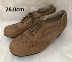 レディースシューズ　パンプス　ヒール　ブラウン　可愛い　大きめ【未使用＊訳あり】