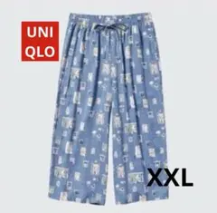 UNIQLO ムーミン ルームウェア パンツ ブルー XXLのサムネイル