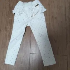 【新品】petit main ドット柄フリル付きパンツ100