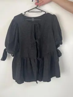 SHEIN ブラック 半袖 ブラウス