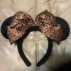 ヒョウ柄 リボン カチューシャ ミニー