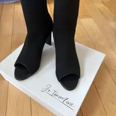 鈴木亜美さんプロデュース】オープントゥニットブーツ M 約23.5cm