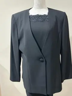 大きいサイズ 15号3L ブラックフォーマル 喪服 礼服 ワンピースセットアップ