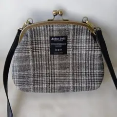 ジョリージョリ ショルダーバッグ　がま口バッグ　未使用品　美品　チェック柄のサムネイル
