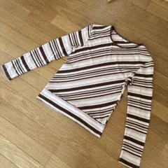 J.CREW 長袖 カットソー ボーダー ブラウンのサムネイル