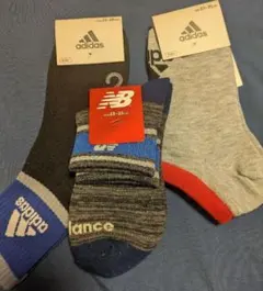 adidas & New Balance 靴下3足セット 23-25cm