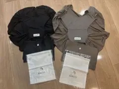 Konny 抱っこひも ブラックM モカL 2点セット