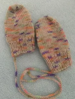 新品同様☆ハンドメイド 女児 手袋 約14.5〜15cm