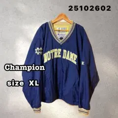 チャンピオン 90s プルオーバー ナイロンジャケット ネイビー XL