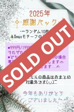 ⓐ2025年感謝パック《10枚+α入り》 cotton melody様メイン