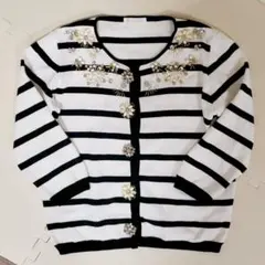 ビジューボーダーカーディガンのサムネイル