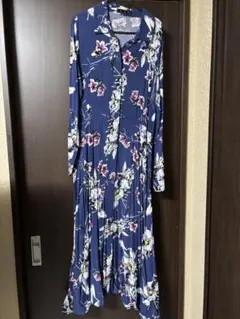 SCOT CLUB ネイビー花柄ワンピース 9号