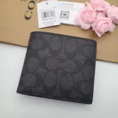 新商品　COACH　コーチ　折り財布　コインウォレット　シグネチャー　正規品
