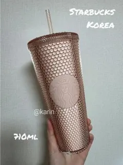 韓国スタバ ★ さくら スタッズコールドカップタンブラー 710ml