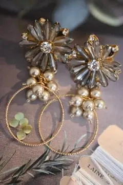 ピアス（ビーズ/花/アクセサリー）【纏め購入/フォロー割】