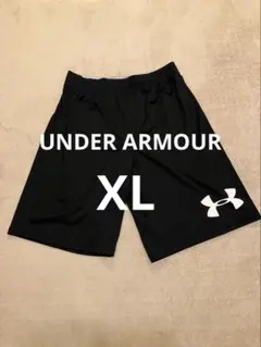アンダーアーマーハーフパンツXLメンズブラックバスケトレーニング