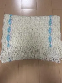 ハンドメイド手編みストール ブランケット