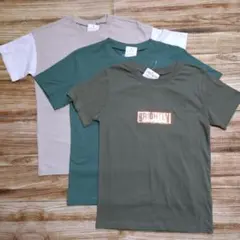 新品 未使用 シンプル カーキ ベージュ 半袖 Tシャツ 男の子 150