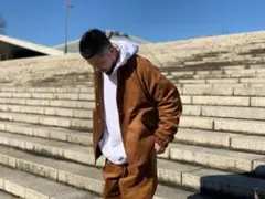 YUAN corduroy coach jkt beige