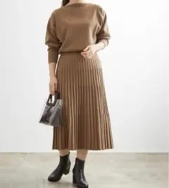 ADAM ET ROPE' ニットロングワンピース FREE