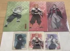 鬼滅の刃　クリアファイル、クリア色紙　計6点まとめ売り