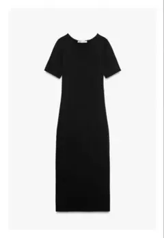 ZARA ニットタイトミディ丈ワンピース　M 新品未使用