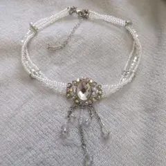 クリアビーズ　チョーカー