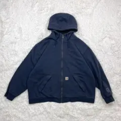 2XL☆carhartt／カーハート 裏サーマル ジップアップ パーカー RD