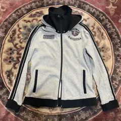 平成 00s NICOLE CLUB FOR MEN グレー ギミックパーカー