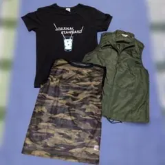JOURNAL STANDARDのロゴ入り黒Tシャツとベスト２種　３枚セット