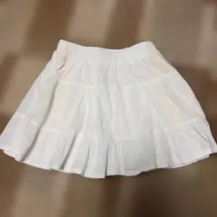 【美品】GUアイボリースカート140cm