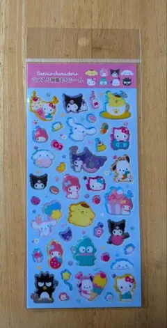 ★未使用★「サンリオキャラクターズ/シンプルかわいいい！」ラメ入り樹脂もりシール