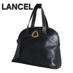 【美品】LANCEL ランセル レザーハンドバッグブラックゴールド金具フランス製のサムネイル