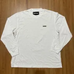 Barbour バブアー ワンポイントロゴ 長袖Tシャツ ホワイト Lサイズのサムネイル