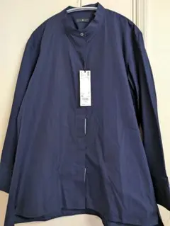UNIQLO ＋J スーピマコットンスタンドカラーシャツ XL navy
