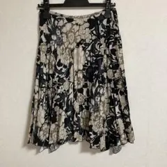 INDIVI 花柄プリーツスカート サイズ40